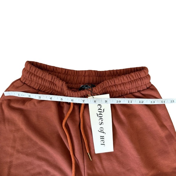 Ribbed Crop Top and Cargo Jogger Set Brown Medium - Picture 9 of 14